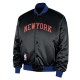 NY Knicks Remix Courtside Black Bomber Jacket NY Knicks Remix Courtside Black Bomber Jacket