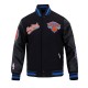 NY Knicks Script Tail Classic Rib Varsity Jacket NY Knicks Script Tail Classic Rib Varsity Jacket