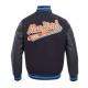NY Knicks Script Tail Classic Rib Varsity Jacket NY Knicks Script Tail Classic Rib Varsity Jacket