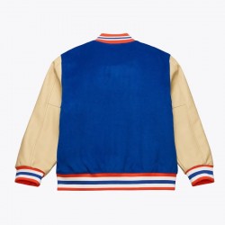 NY Knicks Team Traditions Varsity Wool/Leather Jacket