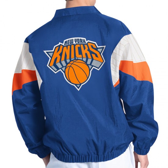 NY Knicks Yard Line Blue Full-Zip Jacket NY Knicks Yard Line Blue Full-Zip Jacket