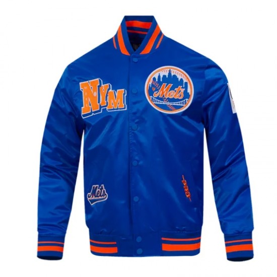 NY Mets Best of Classic Rib Satin Jacket NY Mets Best of Classic Rib Satin Jacket