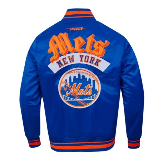 NY Mets Best of Classic Rib Satin Jacket NY Mets Best of Classic Rib Satin Jacket