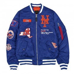 NY Mets Full-Zip Royal Bomber Jacket | Best Deal