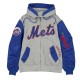NY Mets Heather Gray/Royal Full-Zip Hoodie Jacket NY Mets Heather Gray/Royal Full-Zip Hoodie Jacket