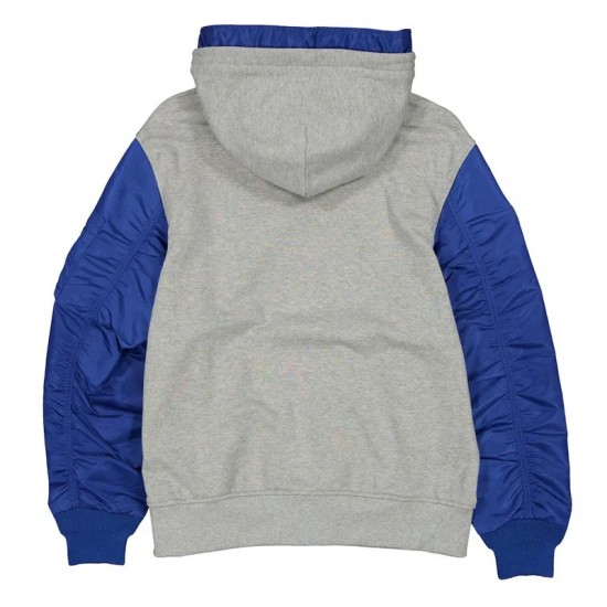 NY Mets Heather Gray/Royal Full-Zip Hoodie Jacket NY Mets Heather Gray/Royal Full-Zip Hoodie Jacket