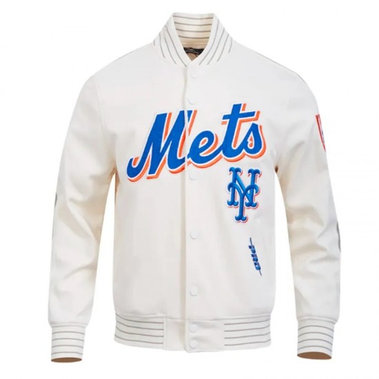 NY Mets Logo Game Day Eggshell Jacket NY Mets Logo Game Day Eggshell Jacket