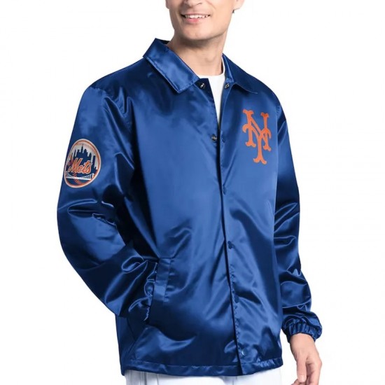 NY Mets Point Man Coaches Royal Jacket NY Mets Point Man Coaches Royal Jacket