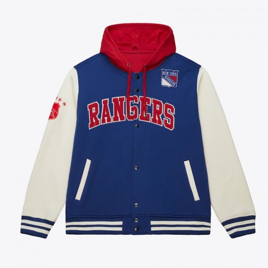 NY Rangers Rinkside Varsity Fleece Jacket NY Rangers Rinkside Varsity Fleece Jacket
