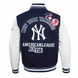 NY Yankees Area Code Classic Rib Varsity Jacket