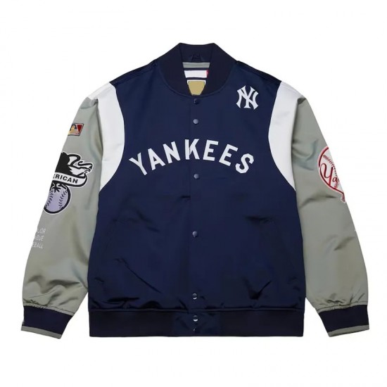 NY Yankees Cooperstown Team Origins Satin Jacket