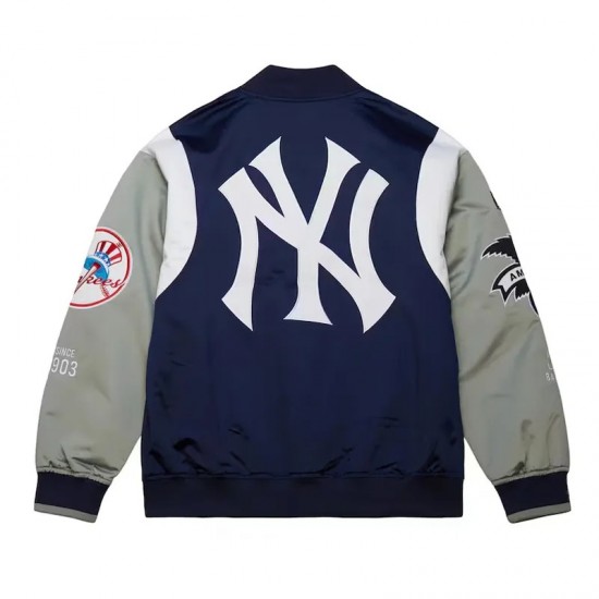 NY Yankees Cooperstown Team Origins Satin Jacket