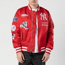 NY Yankees Full-Zip Green Bomber Jacket