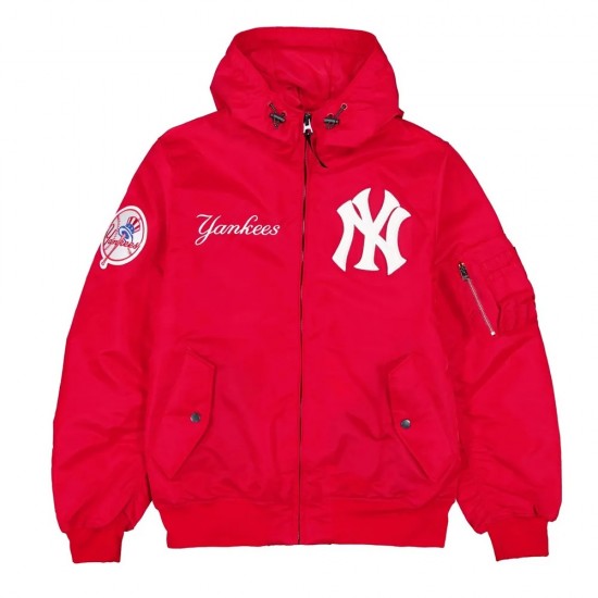 NY Yankees Historic L-2B Hooded Bomber Jacket NY Yankees Historic L-2B Hooded Bomber Jacket