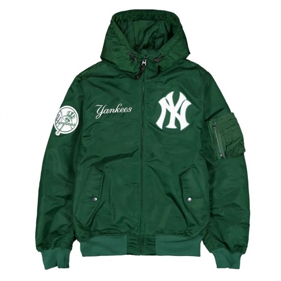NY Yankees Historic L-2B Hooded Bomber Jacket NY Yankees Historic L-2B Hooded Bomber Jacket