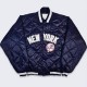 NY Yankees Quilted Full-Snap Satin Navy Jacket