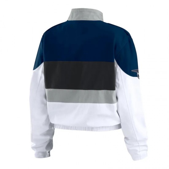 NY Yankees Racing Navy/White Full-Zip Jacket