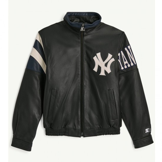 NY Yankees Retro Full Zip Leather Jacket NY Yankees Retro Full Zip Leather Jacket