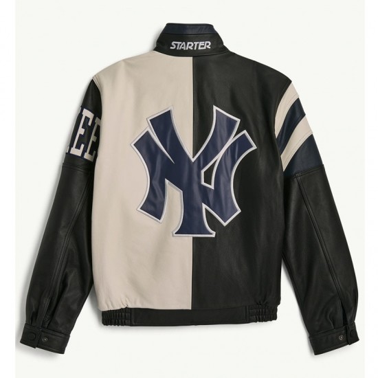 NY Yankees Retro Full Zip Leather Jacket NY Yankees Retro Full Zip Leather Jacket