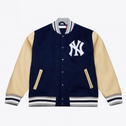 NY Yankees Team Traditions Varsity Wool/Leather Jacket
