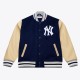 NY Yankees Team Traditions Varsity Wool/Leather Jacket