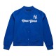 NY Yankees Throwback Graphics Blue Satin Jacket NY Yankees Throwback Graphics Blue Satin Jacket