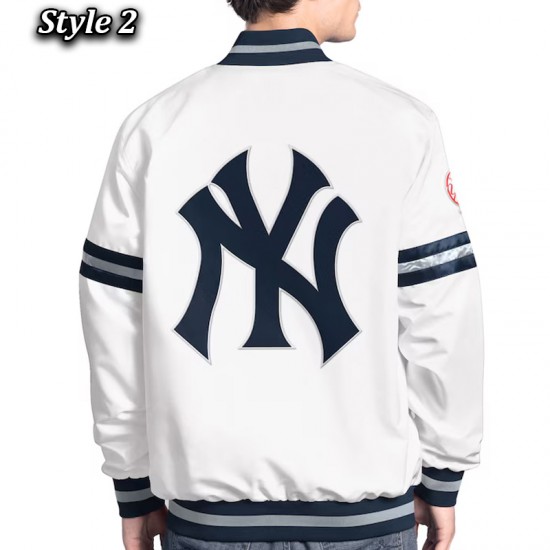 NY Yankees Varsity Scout Satin Jacket NY Yankees Varsity Scout Satin Jacket