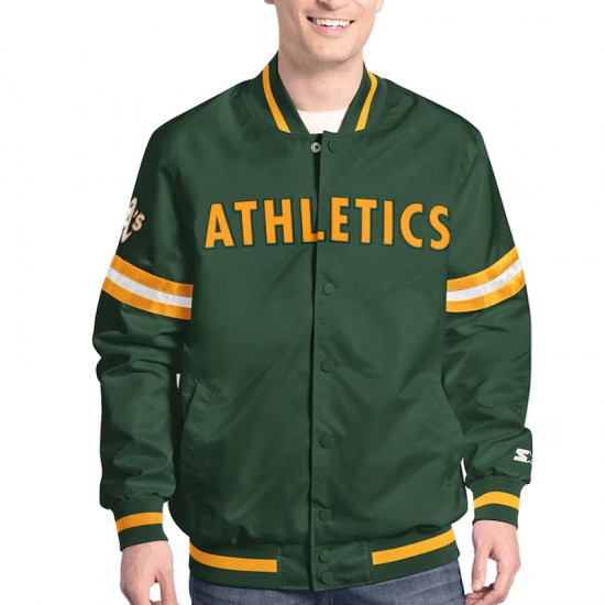Oakland Athletics Varsity Scout Satin Jacket Oakland Athletics Varsity Scout Satin Jacket