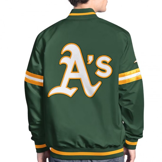 Oakland Athletics Varsity Scout Satin Jacket Oakland Athletics Varsity Scout Satin Jacket
