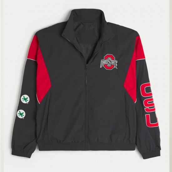 Ohio State University Black Windbreaker Jacket Ohio State University Black Windbreaker Jacket