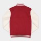 Oklahoma Sooners Crimson and Off White Varsity Jacket