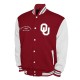 Oklahoma Sooners Fleece Crimson and White Varsity Jacket