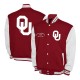 Oklahoma Sooners Fleece Crimson and White Varsity Jacket