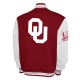 Oklahoma Sooners Fleece Crimson and White Varsity Jacket