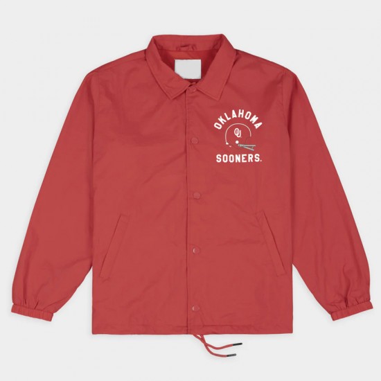 Oklahoma Sooners Football Retro Helmet Coaches Jacket Oklahoma Sooners Football Retro Helmet Coaches Jacket