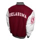 Oklahoma Sooners Graduate Crimson and White Varsity Jacket Oklahoma Sooners Graduate Crimson and White Varsity Jacket