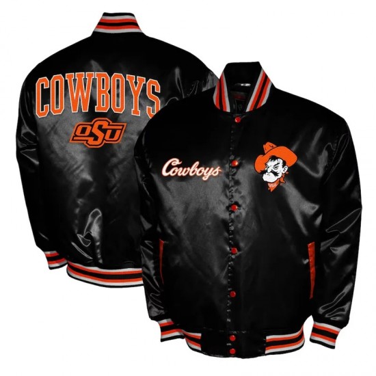 Oklahoma State Cowboys Club Satin Jacket