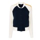 Olympo S01 Amaia Olaberria Bomber Fleece Navy and White Jacket Olympo S01 Amaia Olaberria Bomber Fleece Navy and White Jacket