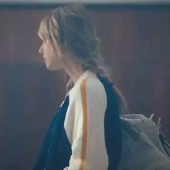 Olympo S01 Amaia Olaberria Bomber Fleece Navy and White Jacket Olympo S01 Amaia Olaberria Bomber Fleece Navy and White Jacket