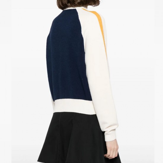 Olympo S01 Amaia Olaberria Bomber Fleece Navy and White Jacket Olympo S01 Amaia Olaberria Bomber Fleece Navy and White Jacket