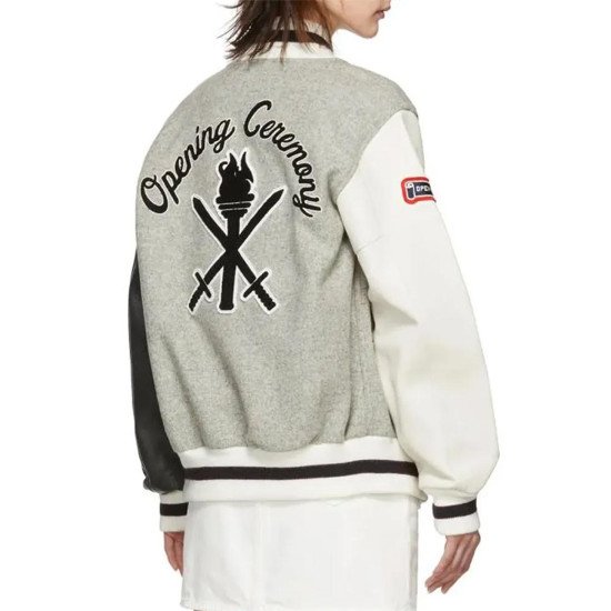 Opening Ceremony Jessica Alba Wool Varsity Jacket Opening Ceremony Jessica Alba Wool Varsity Jacket
