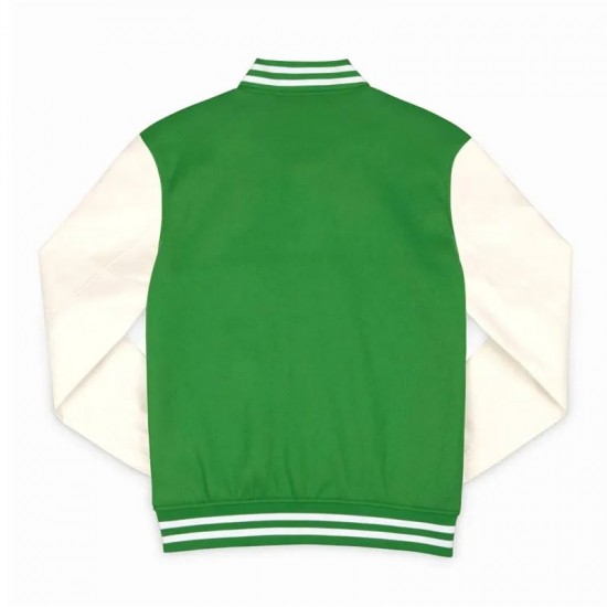 Oregon Ducks Green and Off White Varsity Jacket