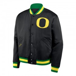 Oregon Ducks Legacy Black Bomber Jacket