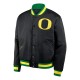 Oregon Ducks Legacy Bomber Black Full-Snap Satin Jacket Oregon Ducks Legacy Bomber Black Full-Snap Satin Jacket