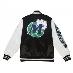 Origins Dallas Mavericks Black and White Satin Jacket Origins Dallas Mavericks Black and White Satin Jacket