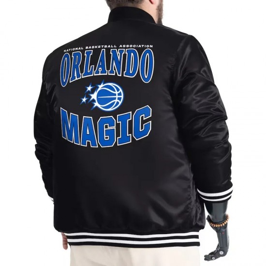 Orlando Magic Adaptive Bold Logo Varsity Satin Jacket
