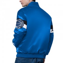 Orlando Magic Triple Option Varsity Satin Jacket Orlando Magic Triple Option Varsity Satin Jacket