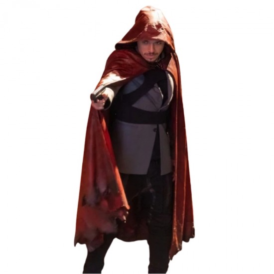 Parker Robbins The Hood Ironheart Leather Costume Parker Robbins The Hood Ironheart maroon leather cloak costume