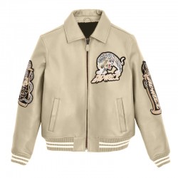 Patched Leather Jacket - Speed Tiger Edition