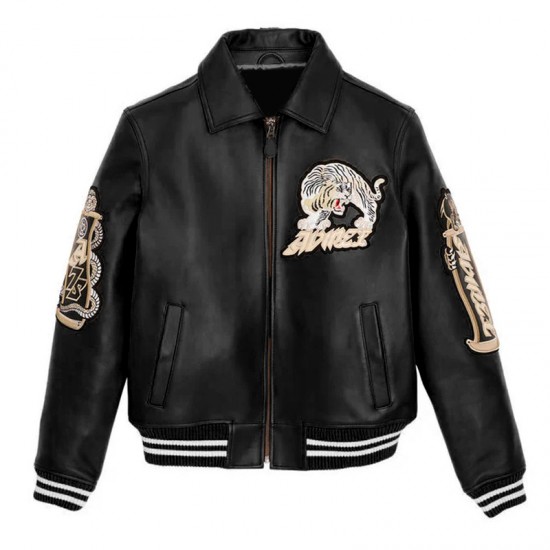 Patched Leather Jacket - Speed Tiger Edition Patched Leather Jacket - Speed Tiger Edition